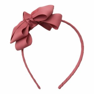 ALEXIS - Hårbøjle m/Dobbelt Sløjfe - Grosgrain - AW - Cinnabar