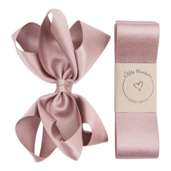 Glitter dåbs sæt til piger i støvet rosa satin