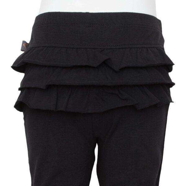 ABIGAIL - Sorte leggings m/flæsenumse - Image 2