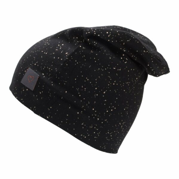 Black glitter beanie | ANNA - Sort glitter Beanie Hue