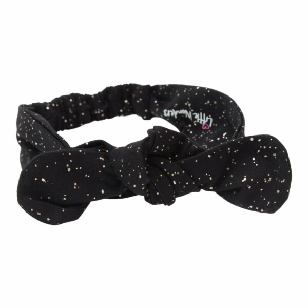 Black glitter headband 1 | Sort jersey hårbånd til mor med glitterprint