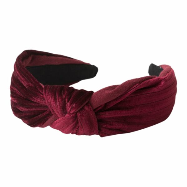 Bordoux velvet headband | Hårbøjle med fløjl i bordeaux fra Little Wonders