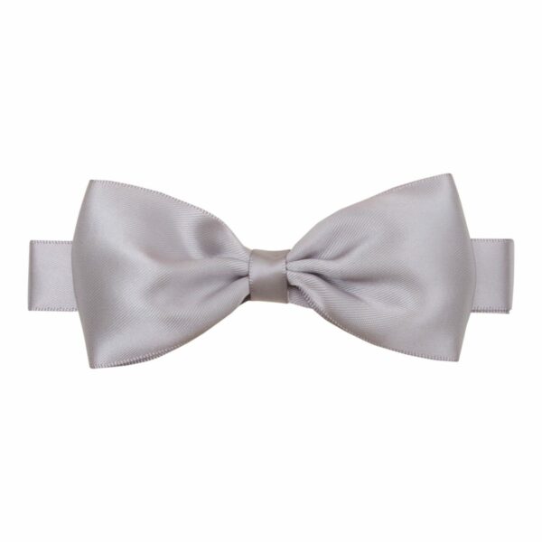 Bowtie Silver silk big | VILLUM - Drenge Butterfly - Silke Satin 3-12 år - Grå #012