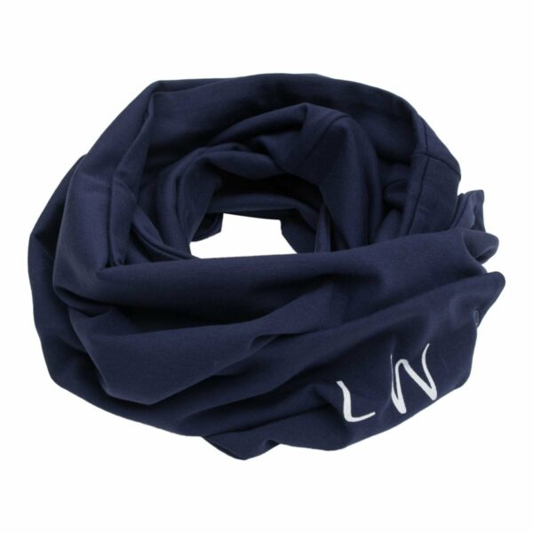 Boys Tube scarf navy | Navy blåt tube tørklæde med knapper til drenge