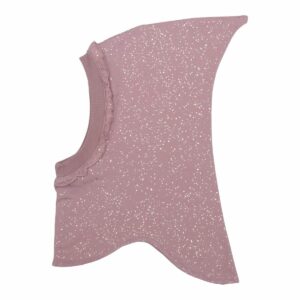 ABBY - Støvet Rosa Glitter Elefant Hue m/flæsekant
