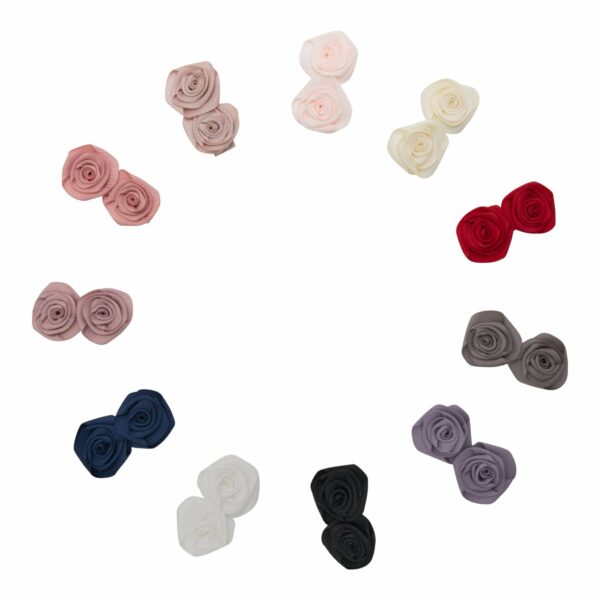 ERIKA - 5 cm. Dobbelt Rose - Grosgrain