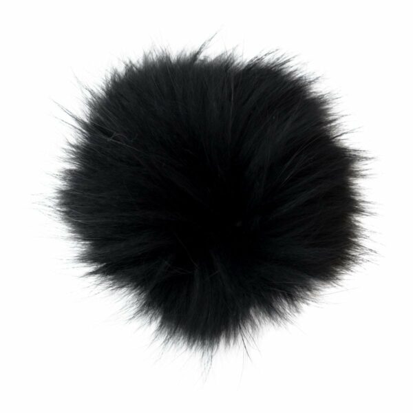 Fur Black 1 | Pelskvast - sort med tryklås