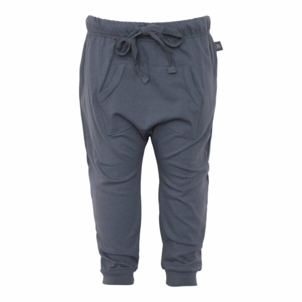 Grey baggy pants front | ADAM - Navy Baggy Bukser m/lomme