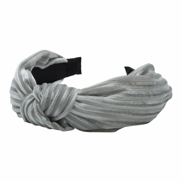 Headband Light Grey velvet | Hårbøjle med fløjl i lysegrå fra Little Wonders