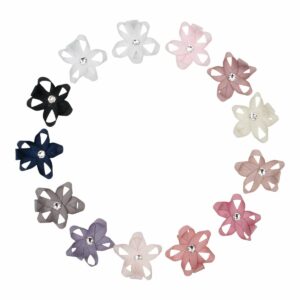 INGRID - 4 cm. Blomst m/sten - Grosgrain