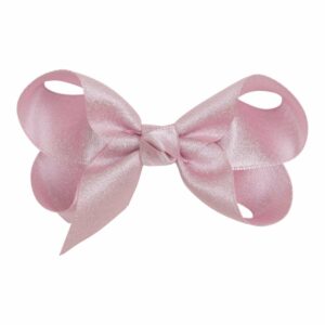 KORA - 5 cm. Sløjfe - Glitter Satin - Pearl Pink Glitter