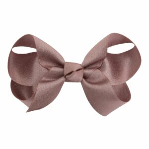 KORA - 5 cm. Sløjfe - Glitter Satin - Støvet Rosa Glitter