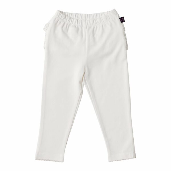 LW 9969 | BA Off white leggings med blondenumse