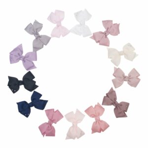 LEONORA - 7 cm. Sløjfe m/sten - Grosgrain