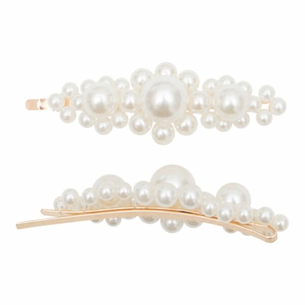 Lilly Gold Pearl Clips | Hårspænde Lilly Perle - Gold - 9 cm.