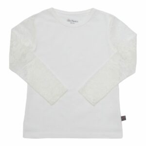 MAJA - Off White Bluse m/blonde ærmer