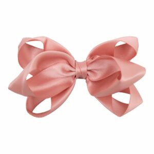 MOLLY - 5 cm. Sløjfe - Silke Satin - Tea Rose