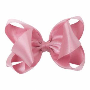 MOLLY - 5 cm. Sløjfe - Silke Satin - Quartz Rosa