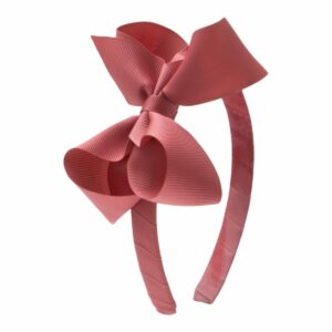 MICHELLE - Hårbøjle m/Stor Sløjfe - Grosgrain - AW - Cinnabar