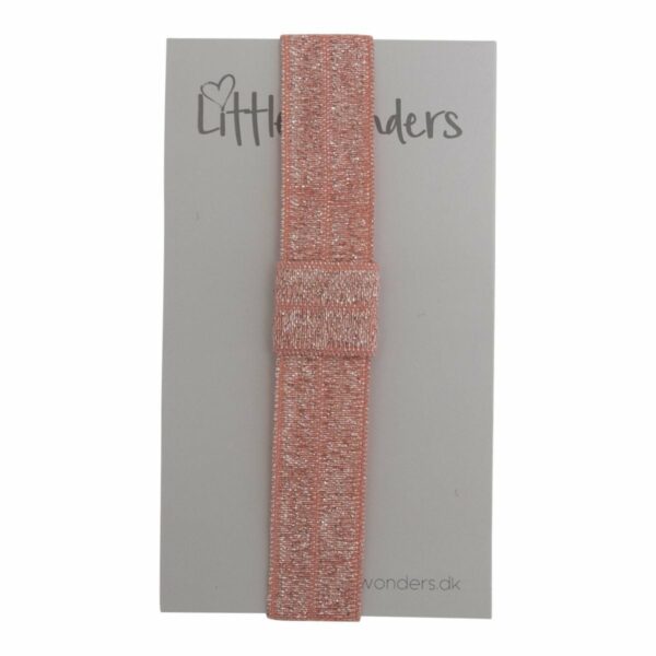 OLIVIA - Elastik Hårbånd til sløjfer - Tea Rose Glitter #161G - Image 3