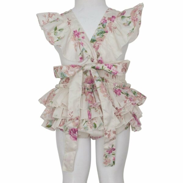 Blomstret Sidney romper med flæser