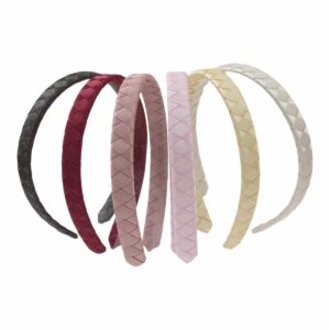 VIGGA - Smal Flettet Hårbøjle - Glitter Satin