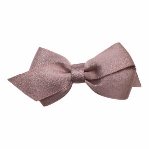VIOLA - 6 cm. Sløjfe - Glitter Satin - Støvet Rosa Glitter