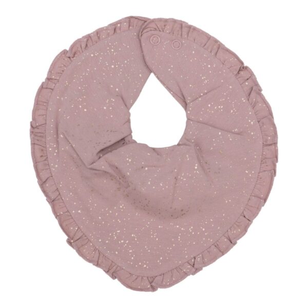 ALLIE - Støvet Rosa Glitter Savlesmæk m/flæsekant