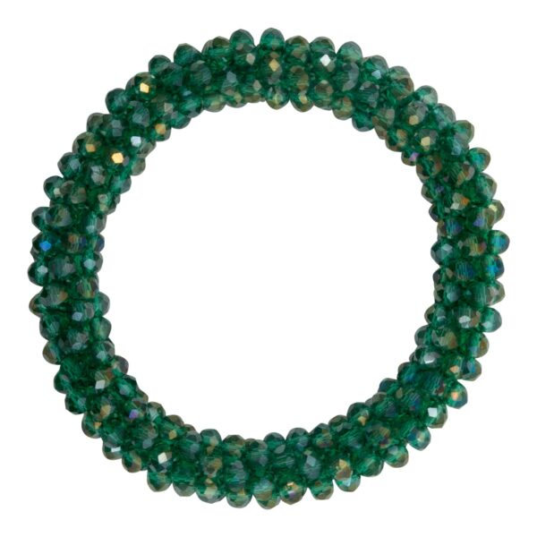 CR1 7541 1 | Flaskegrønt LW glitter perle armbånd