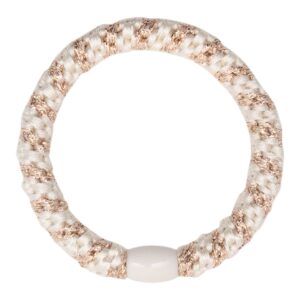KELLY - Off White/Gold Hår Elastik #85
