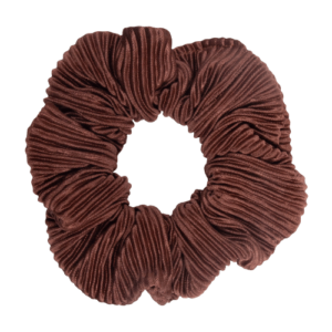 Josse - Brun Plissé Scrunchie