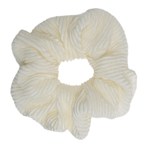 Josse - Creme Plissé Scrunchie