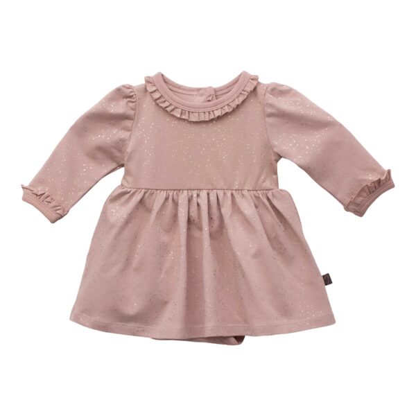 ELOISE - Støvet Rosa Glitter Bodykjole - Newborn