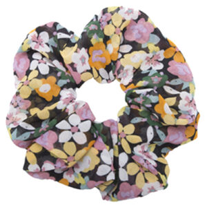 Multicolour blomstret scrunchie chiffon