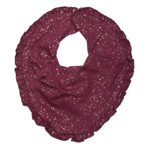 Burgundy Allie savlesmæk med flæse og glitter print