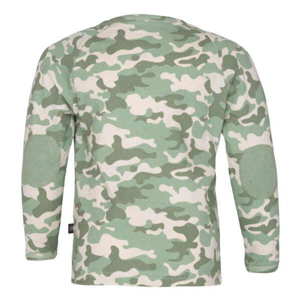 0105 Noah Camou 2 | SS21 Noah bluse med albue lapper i green camou print