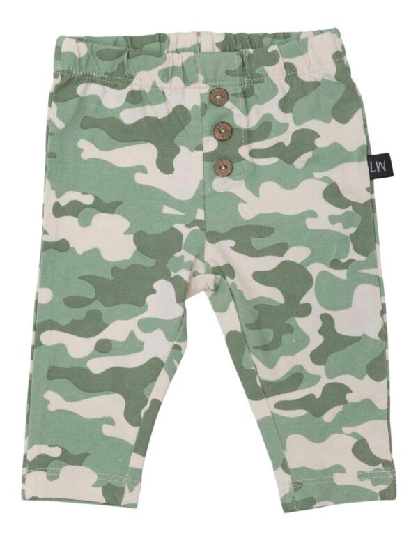 SS21 Andy Newborn Leggings i green camou print