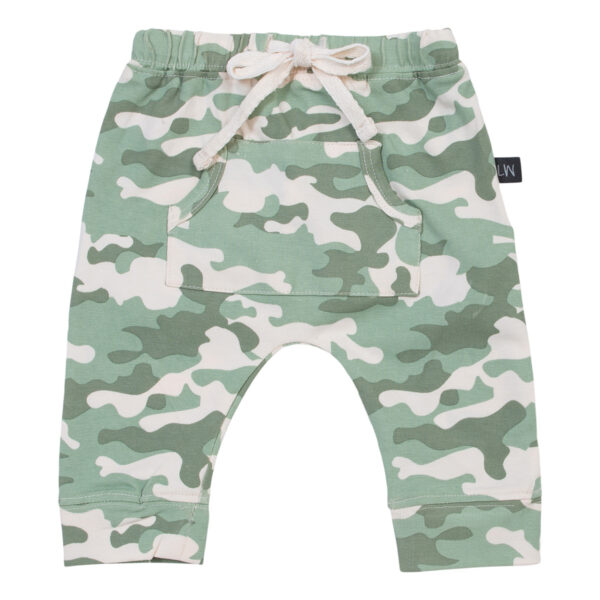 Adam20NB20Baggy20Pants Green20Camou | SS21 Adam Newborn Baggy Pants i green camou print