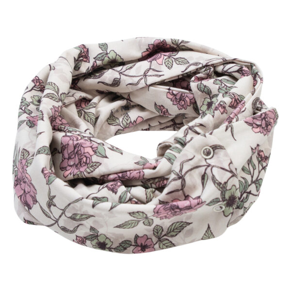 Anna20Romantic20Flower20Tube20Scarf | SS21 Anna Tube tærklæde med tryk knapper i romantic flower print