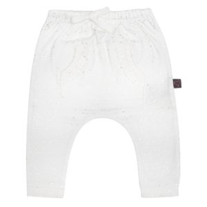 Newborn Dagmar Baggy bukser i off white glitter