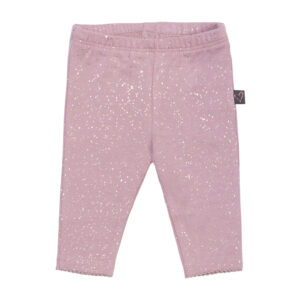 Erin Newborn Leggings i støvet rosa glitter