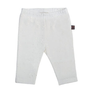 Erin Newborn Leggings i off white glitter