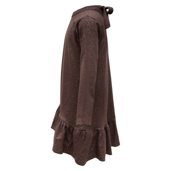 AW21 Truffle / glitter Lola kjole med sløjfe - Image 3