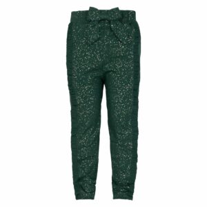 Opal green / glitter Mille bukser med sløjfe og flæser