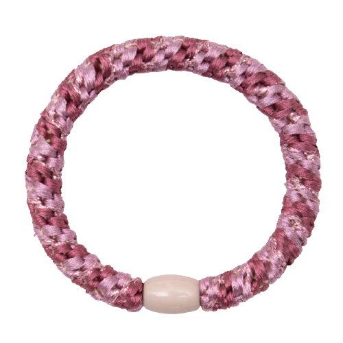 Kelly Gl Rosa stribet glitter removebg preview | Kelly Gammel rosa/lavendel stribet kraftig hår elastik #Q250
