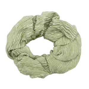 Josse - Støvet grøn plisse scrunchie