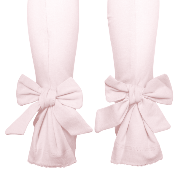afrodite leggings pearl pink 2 optimized | SS22 Pearl pink Afrodite leggings med sløjfe