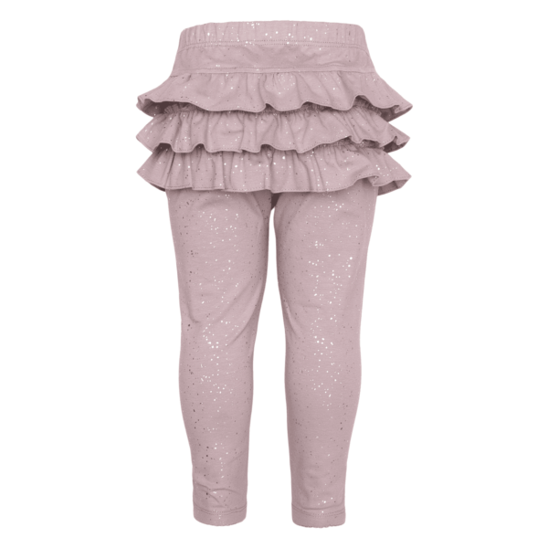 Antique Rose / glitter Athena leggings med flæser