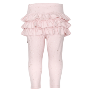 Pearl Pink / glitter Athena leggings med flæser