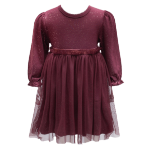 Burgundy Glitter Carrie Bodykjole m/tyl